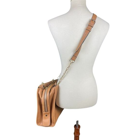 Steve Madden Embossed Satchel Bag with Crossbody option in Bjeannee True Cognac - Picture 12 of 12